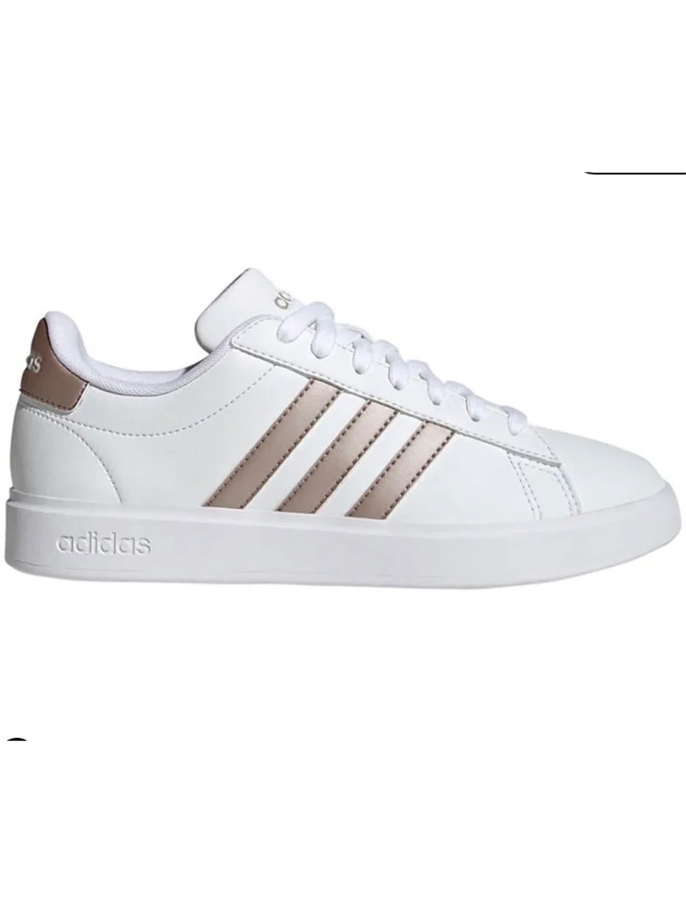 adidas Grand Court Cloud White Grey Light Granite Snieakers Girl's SZ 5